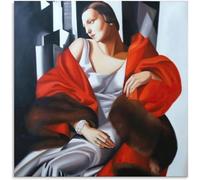 Gnvkd Ecbxz Póster de Tamara de Lempicka Arte mural de mujeres Pintura de lienzo de Tamara de Lempicka Grabados de Tamara de Lempick para fotos de decoración moderna del hogar 50x50cm Sin marco
