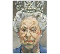 Gnvkd Ecbxz Pósteres de Lucian Freud Arte mural de lienzo de la reina Isabel II Retratos Grabados de Lucian Freud para decoración del salón 50x70cmX1 Sin marco