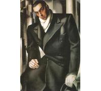 Gnvkd Ecbxz Retrato de un hombre de Tamara De Lempicka Impresión artística Cartel vintage en lienzo Arte mural Pintura famosa para la decoración del salón 40x60cm Sin marco