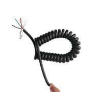GNYVZXPLQ disco de resorte espiral alrededor del cable, Cable espiral telescópico de 6 núcleos, 22 AWG, blindado, elástico, de 1 a 12 metros, superficie mate, extensión en espiral(Stretch 2 meter)