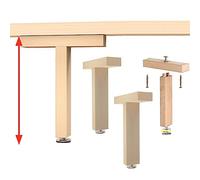 GNYVZXPLQ Estructura de las patas de la mesa de metal, paquete de 4 patas ajustables para muebles de madera, altura 8-39 cm(29 cm(11.4in))