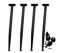 GNYVZXPLQ Estructura de las patas de la mesa de metal, patas para mesa de metal ajustables, paquete de 4, con herramientas, altura 43-72 cm, multicolor (negro, 60 cm)
