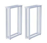 GNYVZXPLQ Estructura de las patas de la mesa de metal, patas para mesa, paquete de 2, multicolor, medidas múltiples: 15,8 - 27,6 x 28,4 - 39,4 pulgadas (blanco, 40 x 72 cm)