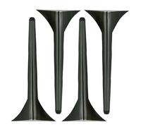 GNYVZXPLQ - Marcos de patas de mesa de metal, juego de 4 patas de mesa de acero inoxidable, varios colores, 15-38 cm (negro, 33 cm)