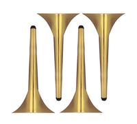 GNYVZXPLQ - Marcos de patas de mesa de metal, juego de 4 patas de mesa de acero inoxidable, varios colores, 15-38 cm (oro, 28 cm)