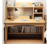 GNYVZXPLQ Mesa informática, Escritorio de pie for Oficina en casa con estantes de Almacenamiento for Dormitorio y Sala de Estar, Multicolor, 80/100 cm(Natural,80 cm/31.5 in)