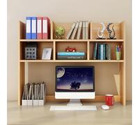 GNYVZXPLQ Mesa informática, Estantería organizadora de Escritorio Independiente de Madera, Color Blanco Natural y Negro, Varios tamaños(Natural,31.5'')