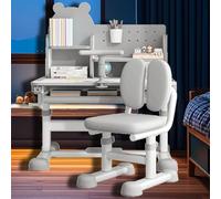 GNYVZXPLQ Mesa informática, Juego de Escritorio y Silla de Estudio Ajustables, Multicolor, 80 x 50 x 100 cm (Paquete de 2)(White)