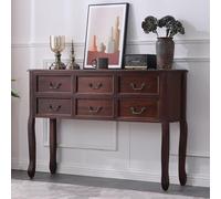 GNYVZXPLQ Mesa Plegable Multifuncional, Consola rústica con cajones, Mesa de sofá de Madera con Gran Espacio de Almacenamiento for la Entrada, Sala de Estar y Dormitorio.(A,120cm/47in)