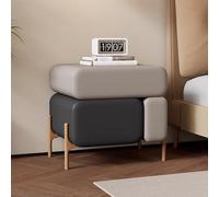 GNYVZXPLQ Mesa Plegable Multifuncional, Mesita de Noche Creativa, Moderna mesita de Noche de Cuero, Mesa Auxiliar Moderna for Dormitorio, Sala de Estar y Estudio.(C,15.7 * 15.7 * 19.7in)