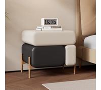 GNYVZXPLQ Mesa Plegable Multifuncional, Mesita de Noche Creativa, Moderna mesita de Noche de Cuero, Mesa Auxiliar Moderna for Dormitorio, Sala de Estar y Estudio.(A,15.7 * 15.7 * 19.7in)