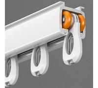 GNYVZXPLQ Riel para Cortinas de aleación de Aluminio, Riel for Cortina divisoria de ambientes for Montaje Superior o Lateral de 3,3 a 13,8 pies(Side Mount,1.50m/4.9ft)