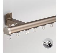 GNYVZXPLQ Riel para Cortinas de aleación de Aluminio, Rieles de Aluminio for Cortinas de 1 a 5 m for Techo o Pared en Blanco, Almendra y champán.(Champagne-Wall,1m/3.3ft)