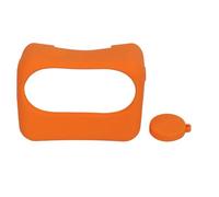 GO 3 Cámara de Acción Protectora de Silicona, Manga de Silicona con Protector de Lente, Silicona Suave, Acabado en Aerosol, Mancha de Aceite y Huella Digital (Naranja)