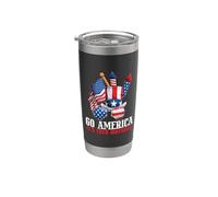Go America It's Your Birthday 4th Of July Patriotic Vaso térmico de acero inoxidable de doble pared