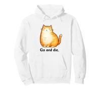 Go and Die Funny Cat Meme Evil Cat Dark Humor Hipster Sudadera con Capucha