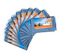 GO Anywhere - Kit de recambio de inodoro portátil para camping, senderismo y mochilero, 12 kits de residuos (bolsa de residuos, polvo de caca, bolsa de cierre de cremallera, papel higiénico y toalla