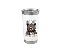 Go Ask Your Mom Vaso térmico de acero inoxidable de doble pared
