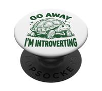 Go Away I'm Introverting Agresión Social PopSockets PopGrip Adhesivo