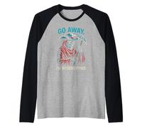 Go Away I'm Introverting Grim Reaper Cowboy Skeleton Western Camiseta Manga Raglan
