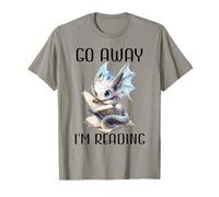 Go Away I'm Reading a Book Dragon Books and Dragons Bookish Camiseta