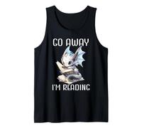 Go Away I'm Reading a Book Dragon Books and Dragons Bookish Camiseta sin Mangas