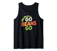 Go Beans Go Retro Power Plant Foods Lover Vida Saludable Camiseta sin Mangas