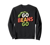 Go Beans Go Retro Power Plant Foods Lover Vida Saludable Sudadera