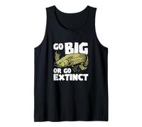 Go Big Or Go Extinto Funny Ictiología Arapaima Fish Lovers Camiseta sin Mangas