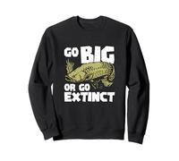 Go Big Or Go Extinto Funny Ictiología Arapaima Fish Lovers Sudadera