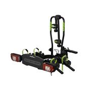 GO BIKER Easy-Move Portabicicletas de Bola para 2 Bicicletas Eléctricas, Plegable y Basculante, Antirrobo para Bicis y Portabicicletas, Luces 7 y 13 Pines, Carga Máx. 60 kg