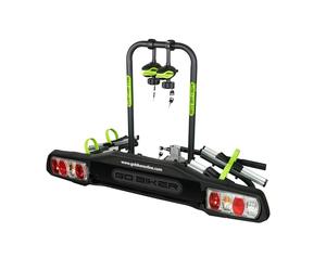 GO BIKER Portabicicletas Beat para 2 Bicicletas Bola de Remolque antirrobo, 15kg x Carril, chasis de Acero/Aluminio, Brazos Ajustables Todo Tipo de Bicicletas, Doble Cierre de Seguridad, 13 a 7 Pines