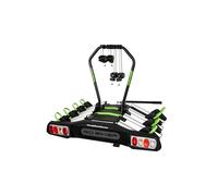 GO BIKER Speed 4 Portabicicletas para 4 Bicicletas - Basculante - Antirrobo - Fácil Instalación - Transporte Seguro y Cómodo - Soporta 15kg por Carril