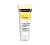John Frieda Go Blonder Champú Aclarante Progresivo | Ilumina el Rubio y Aclara hasta 2 Tonos | Reflejos Naturales Besados por el Sol | Fórmula Vegana sin Siliconas | Travel Size 75 ml