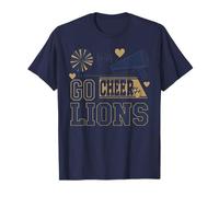 Go Cheer Lions Cheerleading Spirit Design Camiseta