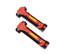 Go DeCho - Martillo de Seguridad para Coche, Herramienta de Escape de Emergencia con Cortador de cinturón de Seguridad y rompedor de Vidrio para Ventana de vehículo con Cinta Reflectante de luz