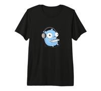 Go Developer tee Golang Music Gopher Playera Camiseta Premium
