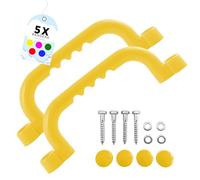 GO!elements Asas Seguridad Juegos | Asas para Torre de Juegos y Estructura de Escalada | Mangos de sujeción para Torre de Juego | por Pares (2 Piezas), Color: Amarillo