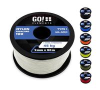 GO!elements Paracord 2mm de Nylon Resistente al desgarro - Tipo I 100, línea de Supervivencia Multifuncional con Capacidad de Carga hasta 45kg