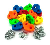 GO!elements presas de Escalada Kids Set Outdoor Incl. Material de fijación | Piedras de Escalada para Paredes | Piedras de Colores para Torres de Juegos para niños con tornillos15/20/25/30er Set