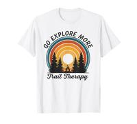 Go, Explore, More Trail Therapy Retro, Camping Outdoors Camiseta