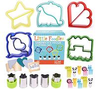 GO FRESH Sandwich Cutters for Kids - [20-pcs] set with 5 sandwich shapes/cookie cutters/bread cutters - comes with 5 Vegetable Cutters and Bonus 10 Bento Decorations