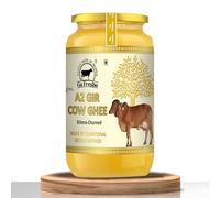 Go Fresho Ghee A2 Gir Cow | Método Vedic Bilona | Puro, natural y saludable | Botella de vidrio con cuchara (500 ml)