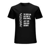 Go Fuck Yourself Mens Funny T-Shirt tee Fashion Retro Clothing Round Neck Tops Tees Black M