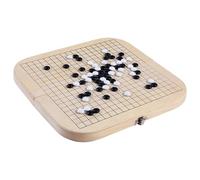 Go Game Set - Wood Board Standard Size | Jade Go Pieces | Goo Game Set Board | Classic Strategy Boarrd Games Accessory For Playing Goo At Home, Clubs, Tournaments and Friends