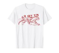 Go Get 'Em Tiger - Gráfico Envejecido para Hombres y Mujeres Camiseta