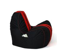 GO GIFT Puff Negro Rojo Oxford Tejido antidesgarros Cuero ecológico 140 x 100 x 100 cm 140 x 100 cm