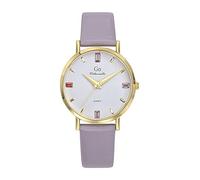 Go Girl 699421 - Reloj para mujer, acero dorado, piel sintética, color morado, correa