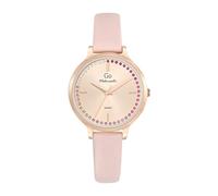 Go Girl 699496 - Reloj de mujer, acero dorado, rosa, piel rosa