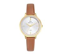 Go Girl 699499 - Reloj de pulsera para mujer, acero dorado, piel marrón